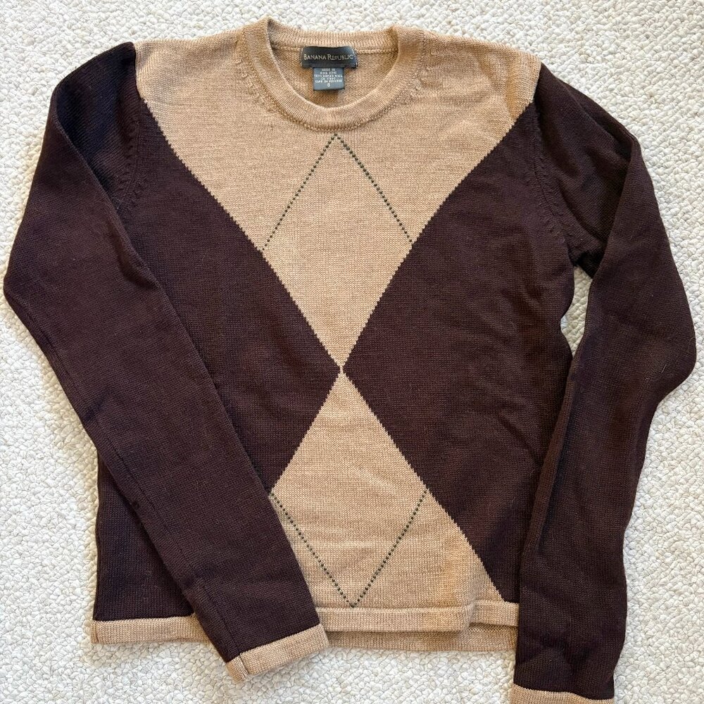 Banana Republic Merino Wool Geometric Sweater | Size S